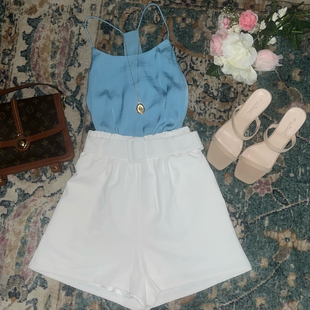 NWT Light Blue Satin Tank